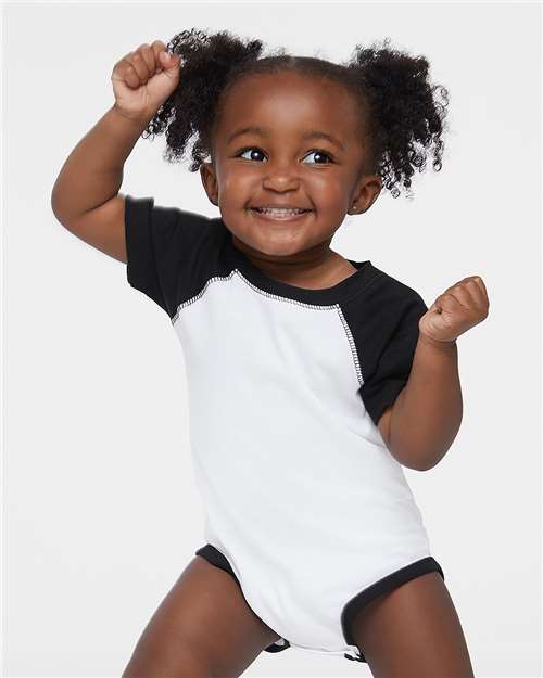Rabbit Skins Infant Baseball Fine Jersey Bodysuit 4430