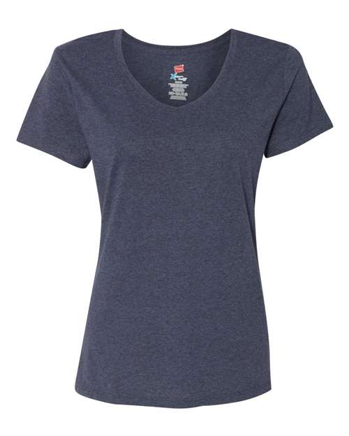 Hanes Women's Perfect-T Triblend V-Neck T-Shirt 42VT