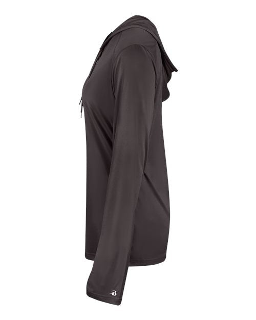 Badger Women's B-Core Long Sleeve Hooded T-Shirt 4165