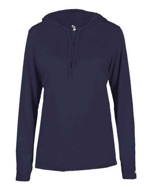 Badger Women's B-Core Long Sleeve Hooded T-Shirt 4165