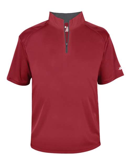 Badger Men's B-Core Short Sleeve Quarter-Zip 4199