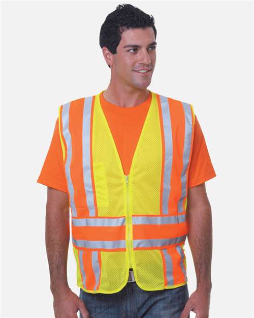 Bayside Unisex USA-Made ANSI Safety Mesh Vest 3787