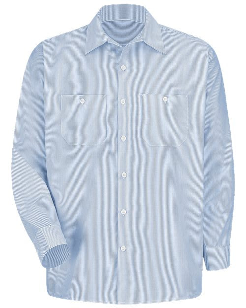 Red Kap Men's Tall Industrial Stripe Work Shirt SL10T