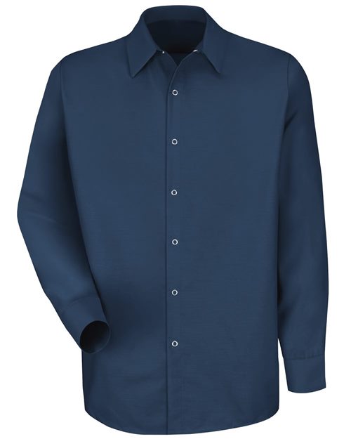 Red Kap Men's Tall Specialized Pocketless Poplin Long Sleeve Work Shirt SP16T