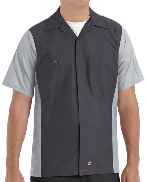 Red Kap Men's Tall Short Sleeve Automotive Crew Shirt SY20T