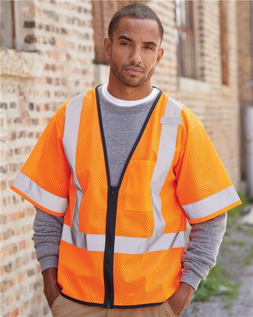 Kishigo Unisex Economy Single Pocket Zipper Vest 1567-1568