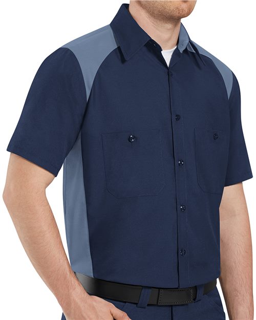 Red Kap Men's Tall Short Sleeve Motorsports Shirt SP28T