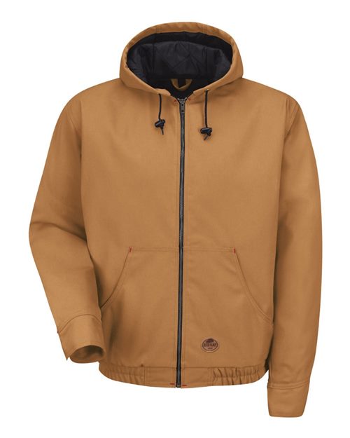 Red Kap Men's Blended Duck Zip-Front Hooded Jacket JD20