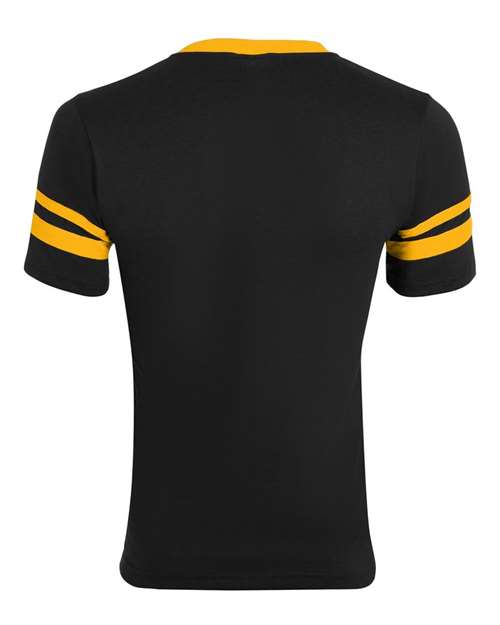 Augusta Sportswear V-Neck Jersey with Striped Sleeves 360