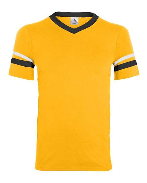 Augusta Sportswear V-Neck Jersey with Striped Sleeves 360