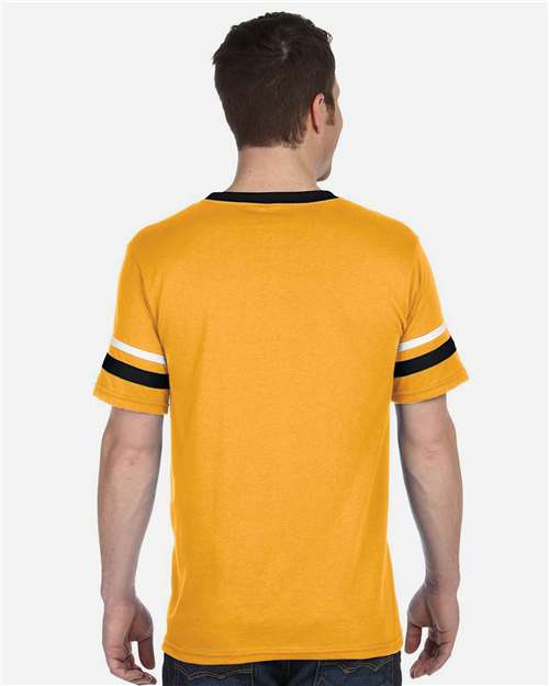 Augusta Sportswear V-Neck Jersey with Striped Sleeves 360
