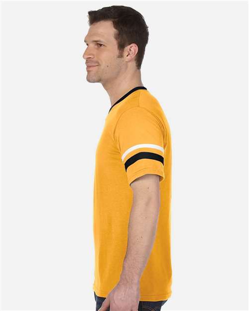 Augusta Sportswear V-Neck Jersey with Striped Sleeves 360