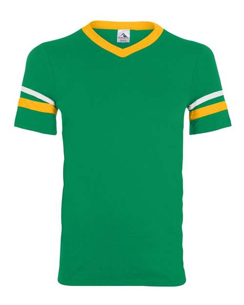 Augusta Sportswear V-Neck Jersey with Striped Sleeves 360