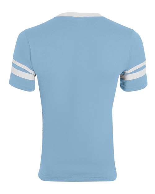 Augusta Sportswear V-Neck Jersey with Striped Sleeves 360