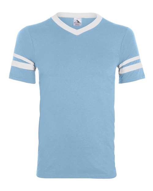 Augusta Sportswear V-Neck Jersey with Striped Sleeves 360