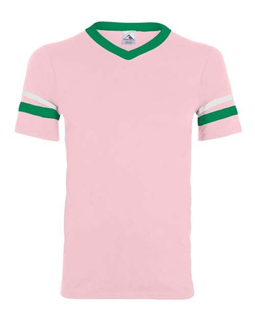Augusta Sportswear V-Neck Jersey with Striped Sleeves 360