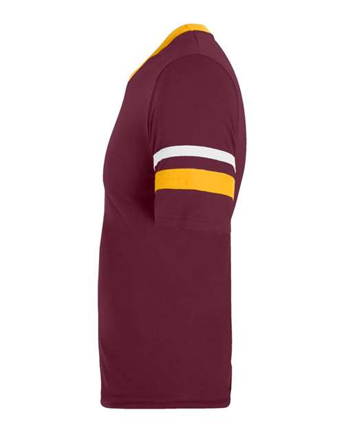 Augusta Sportswear V-Neck Jersey with Striped Sleeves 360