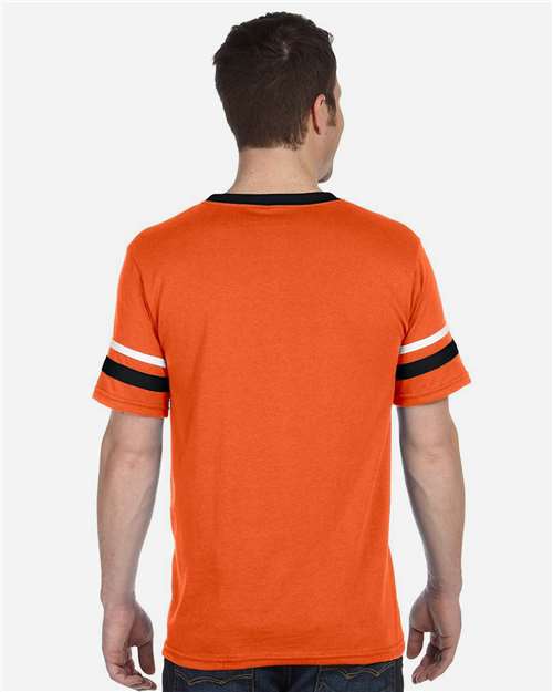 Augusta Sportswear V-Neck Jersey with Striped Sleeves 360
