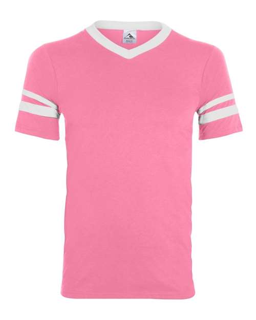 Augusta Sportswear V-Neck Jersey with Striped Sleeves 360