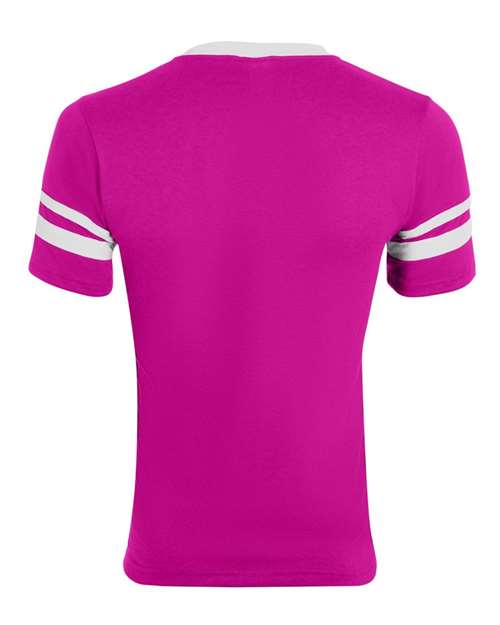 Augusta Sportswear V-Neck Jersey with Striped Sleeves 360