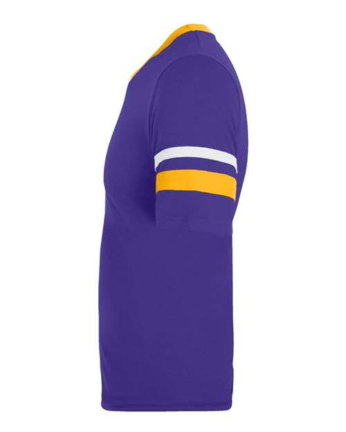 Augusta Sportswear V-Neck Jersey with Striped Sleeves 360