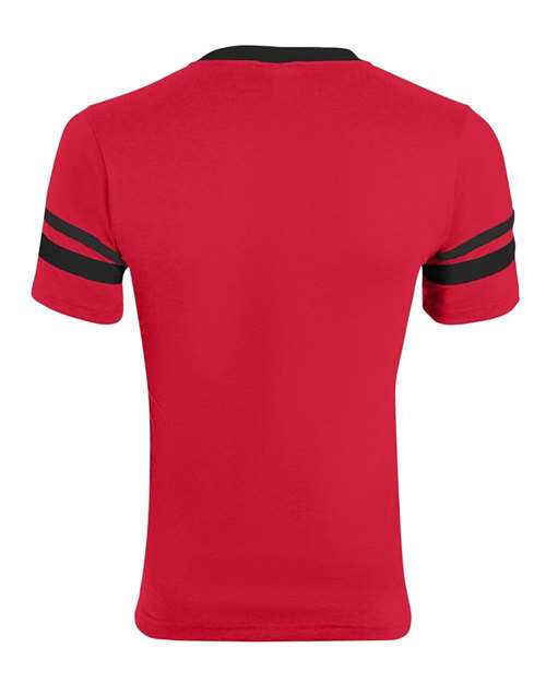 Augusta Sportswear V-Neck Jersey with Striped Sleeves 360