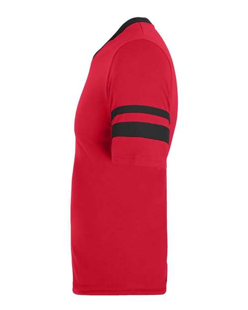 Augusta Sportswear V-Neck Jersey with Striped Sleeves 360