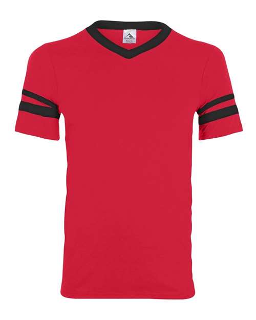 Augusta Sportswear V-Neck Jersey with Striped Sleeves 360