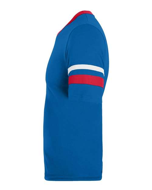 Augusta Sportswear V-Neck Jersey with Striped Sleeves 360