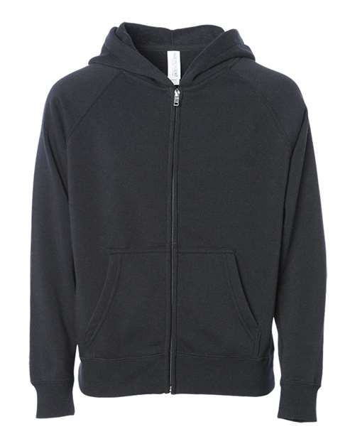 Independent Trading Co. Toddler Lightweight Special Blend Raglan Zip Hood PRM10TSBZ