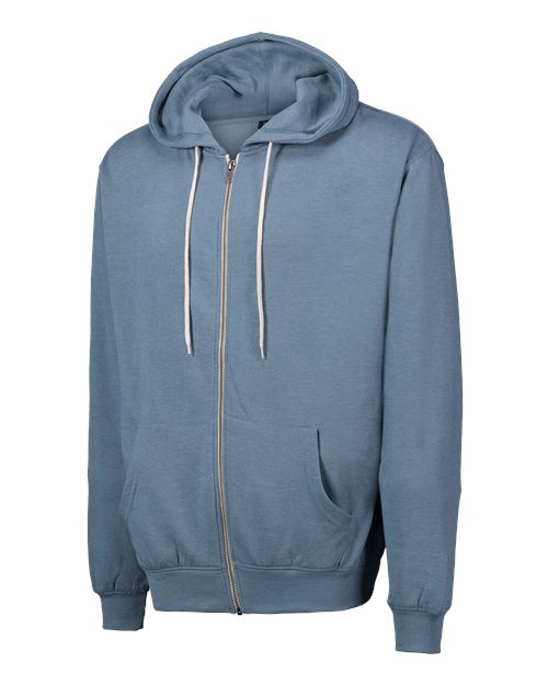 MV Sport Unisex Retro Heather Full-Zip Hooded Sweatshirt 2349