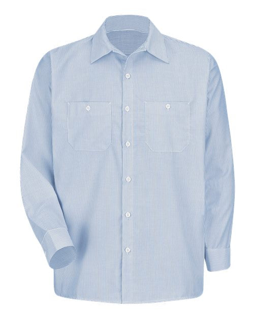 Red Kap Men's Tall Industrial Stripe Work Shirt SL10T