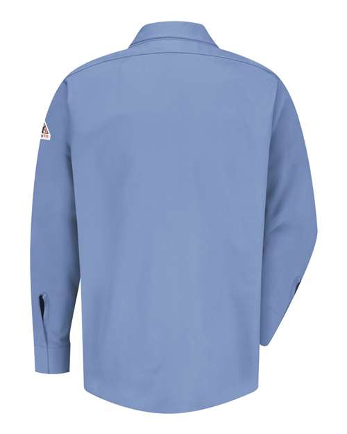 Bulwark Men's Concealed-Gripper Pocketless Work Shirt SLS2