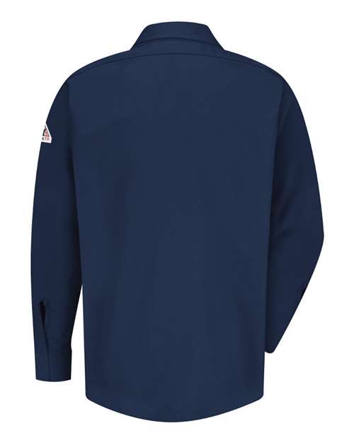 Bulwark Men's Concealed-Gripper Pocketless Work Shirt SLS2