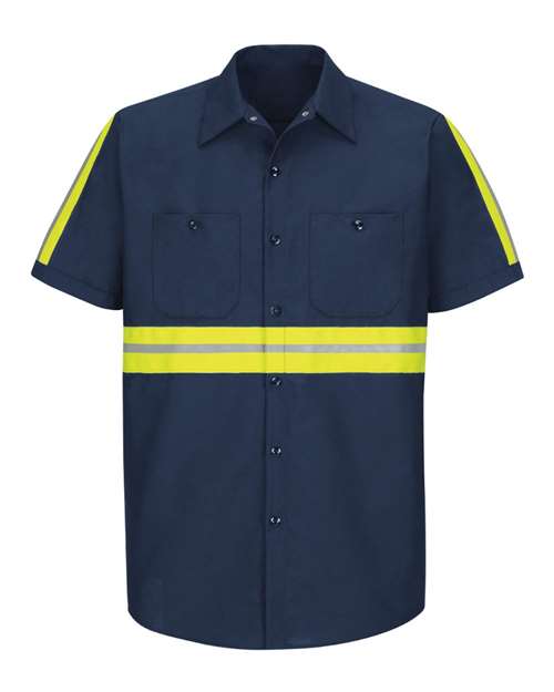 Red Kap Men's Enhanced Visibility Industrial Work Shirt SP24E