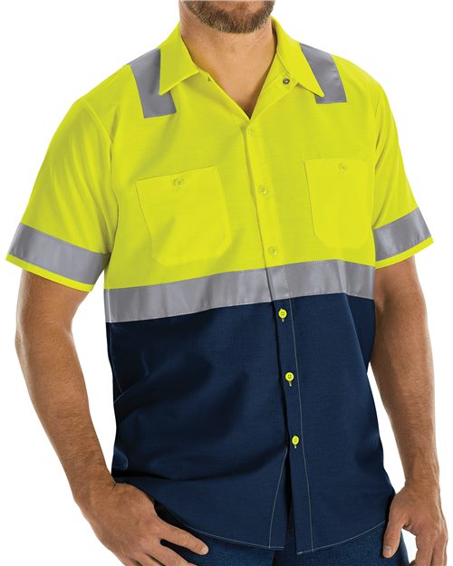 Red Kap Men's Enhanced & Hi-Visibility Work Shirt SY24