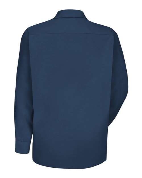 Red Kap Men's Tall Specialized Pocketless Poplin Long Sleeve Work Shirt SP16T