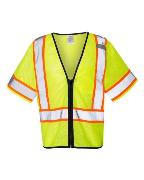 Kishigo Unisex Class 3 Mesh Zippered Vest 1565-1566
