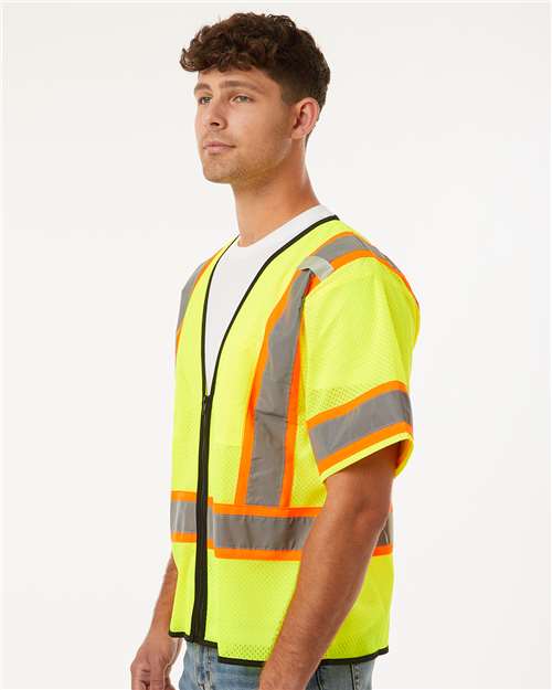 Kishigo Unisex Class 3 Mesh Zippered Vest 1565-1566