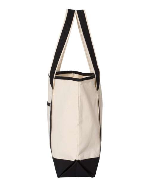 Q-Tees 34.6L Large Canvas Deluxe Tote Q1500
