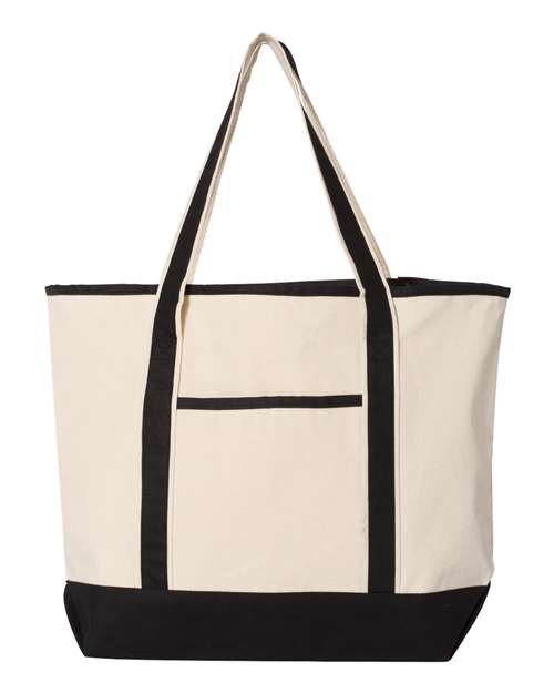 Q-Tees 34.6L Large Canvas Deluxe Tote Q1500