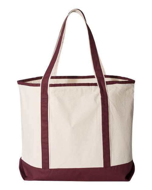 Q-Tees 34.6L Large Canvas Deluxe Tote Q1500