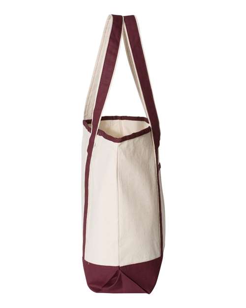 Q-Tees 34.6L Large Canvas Deluxe Tote Q1500