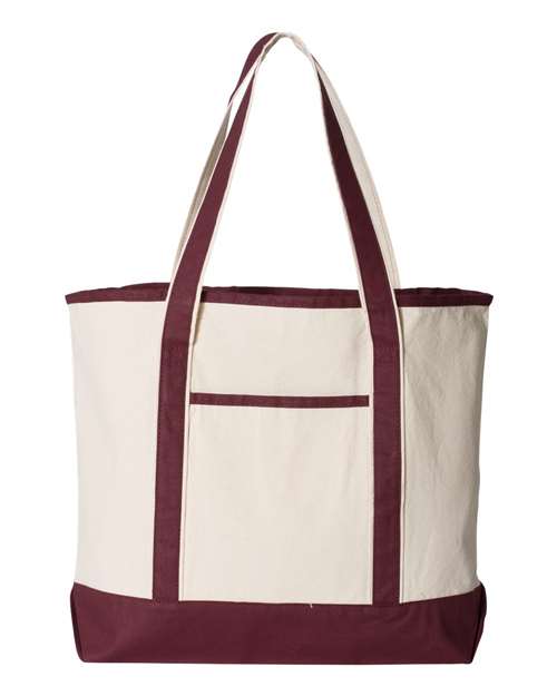 Q-Tees 34.6L Large Canvas Deluxe Tote Q1500