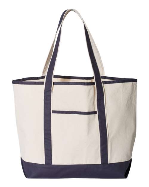 Q-Tees 34.6L Large Canvas Deluxe Tote Q1500