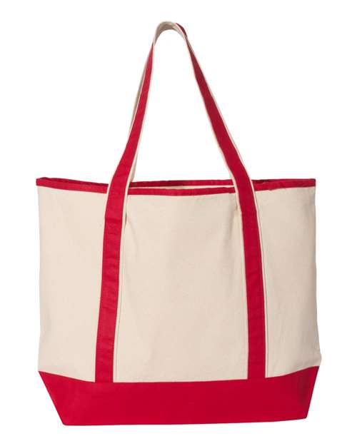 Q-Tees 34.6L Large Canvas Deluxe Tote Q1500