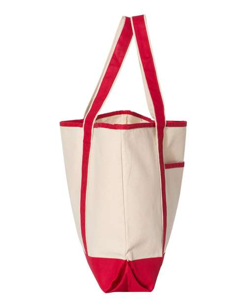 Q-Tees 34.6L Large Canvas Deluxe Tote Q1500