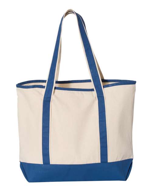 Q-Tees 34.6L Large Canvas Deluxe Tote Q1500