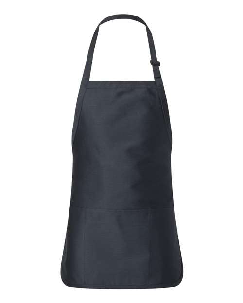 Q-Tees Full-Length Apron with Pouch Pocket Q4250