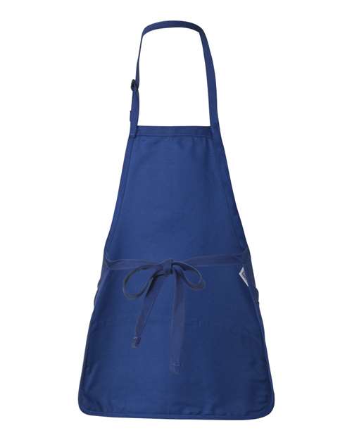 Q-Tees Full-Length Apron with Pouch Pocket Q4250